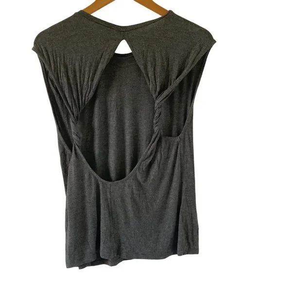 ZARA TRAFALUC Preloved Women's Charcoal Grey T-Shirt design Size S - Picture 2 of 11